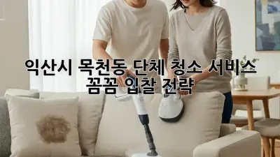 익산시 목천동 단체 청소 서비스, 꼼꼼 입찰 전략! 🧹✨