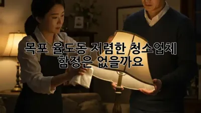 목포 율도동 저렴한 청소업체, 함정은 없을까요?